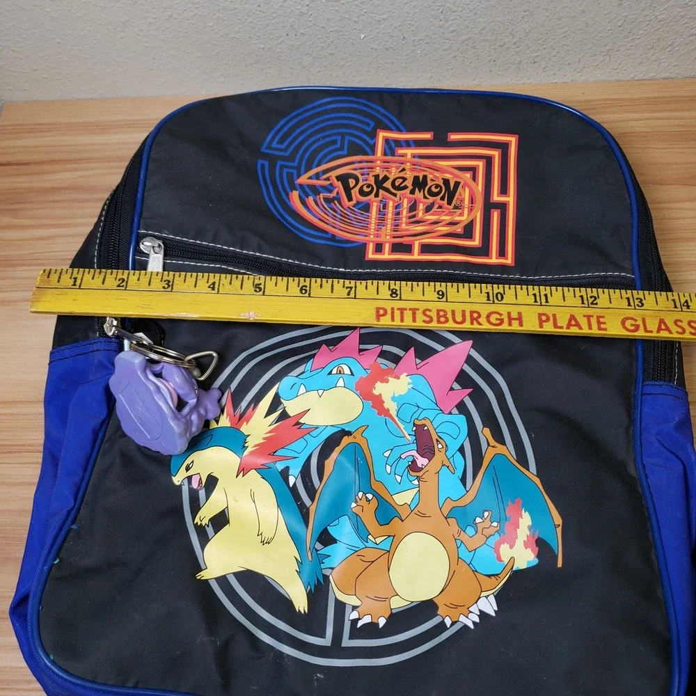 Vintage Nintendo Pokemon Kids Backpack Charizard Typhlosion Feraligatr Retro 90s